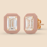 Emerald Super Studs in Pale Peach