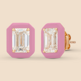 Emerald Super Studs in Baby Pink