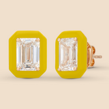 Emerald Super Studs in Canary Yellow