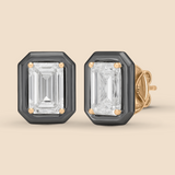 Emerald Super Studs in Lunar Rhodium