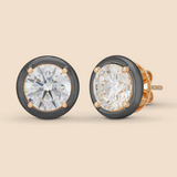 Round Super Studs in Lunar Rhodium