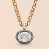 Oval Necklace in Lunar Rhodium
