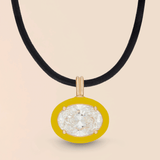 Oval Necklace in Canary Yellow