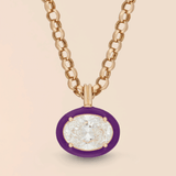 Oval Necklace in Royal Purple