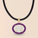 Oval Necklace in Royal Purple