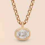 Oval Necklace in Yellow Gold