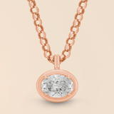 Oval Necklace in Rose Gold