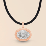 Oval Necklace in Rose Gold