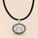 Oval Necklace in Lunar Rhodium