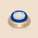 Pinky Ring in Cobalt Blue