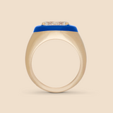 Pinky Ring in Cobalt Blue