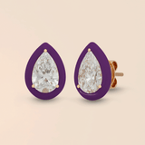 Pear Studs in Royal Purple