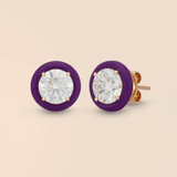 Round Studs in Royal Purple