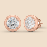 Round Super Studs in Rose Gold