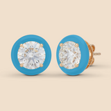 Round Super Studs in Powder Blue