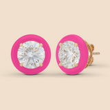 Round Super Studs in Hot Pink