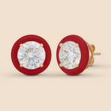 Round Super Studs in Apple Red