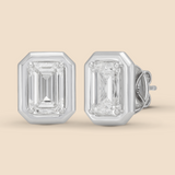 Emerald Super Studs in White Gold