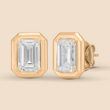 Emerald Super Studs in Yellow Gold